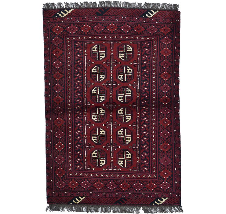 3' 3 x 4' 9 Afghan Akhche Rug