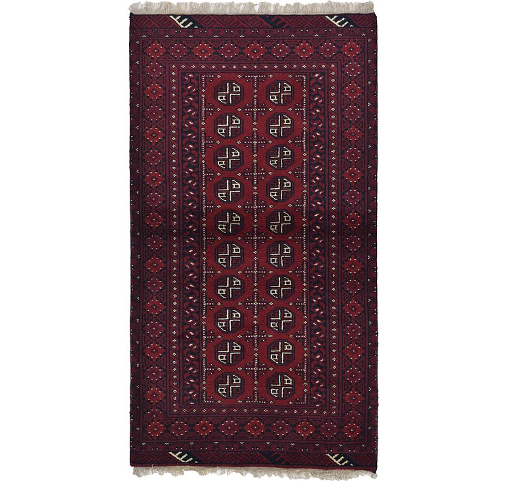 3' 5 x 6' 2 Afghan Akhche Rug