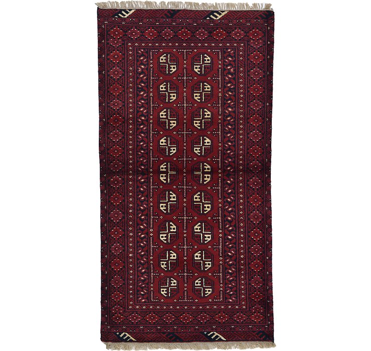 3' 5 x 6' 4 Afghan Akhche Rug