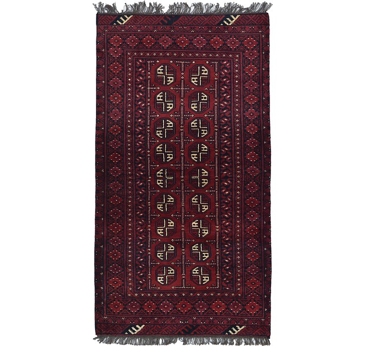 3' 4 x 6' 2 Afghan Akhche Rug