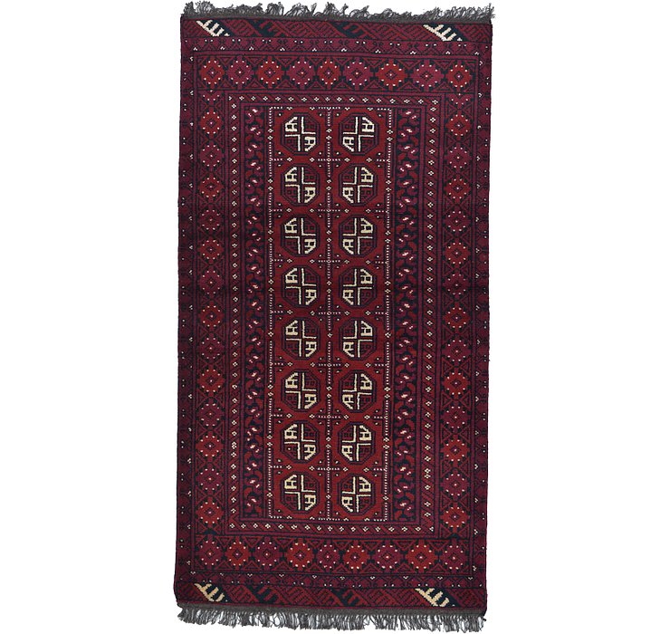 3' 4 x 6' 2 Afghan Akhche Rug
