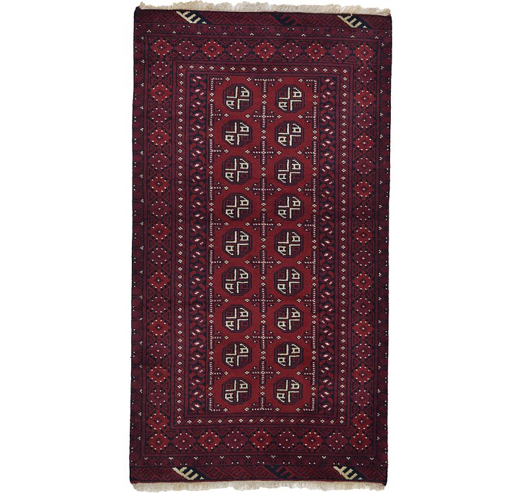 3' 4 x 6' 2 Afghan Akhche Rug