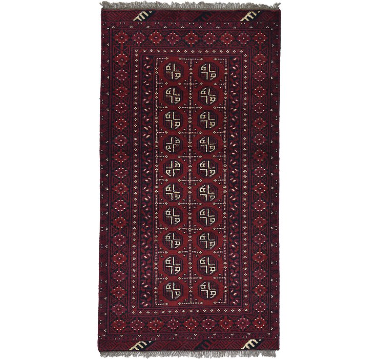 3' 3 x 6' 2 Afghan Akhche Rug