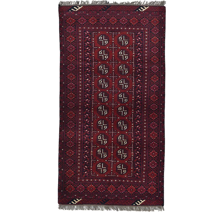 3' 4 x 6' 3 Afghan Akhche Rug