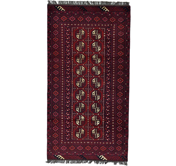 3' 4 x 6' 3 Afghan Akhche Rug