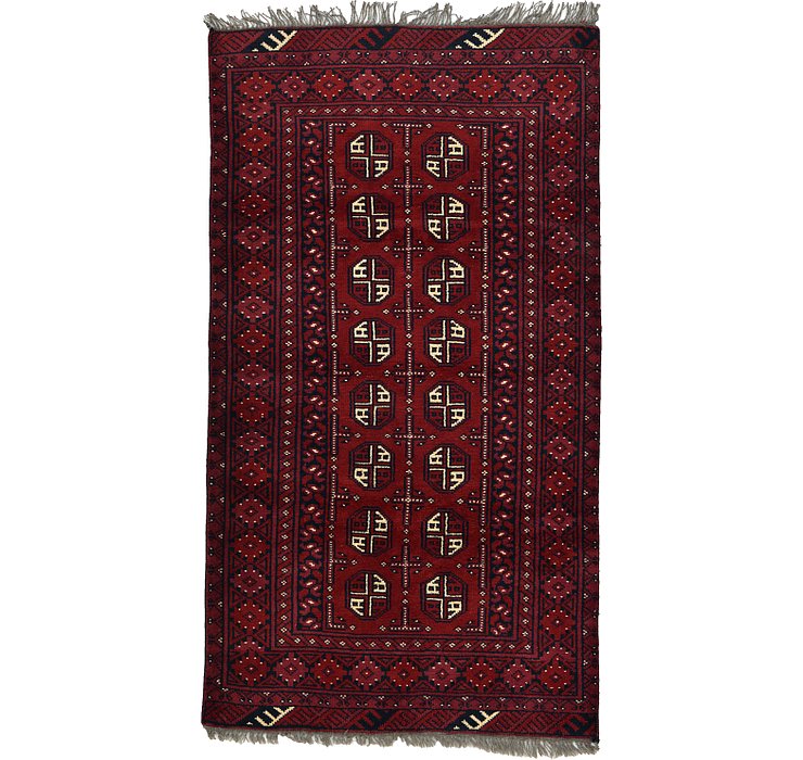 3' 4 x 6' Afghan Akhche Rug