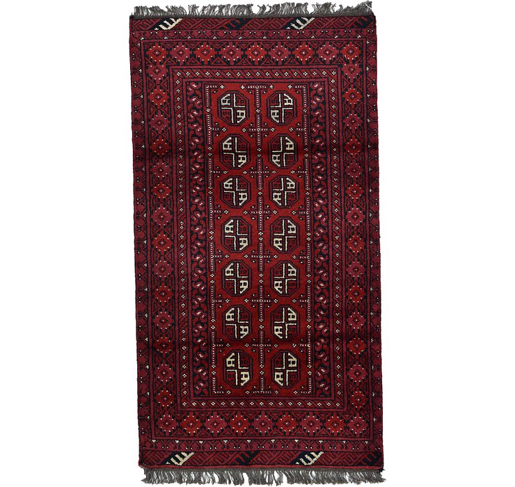 3' 3 x 5' 11 Afghan Akhche Rug