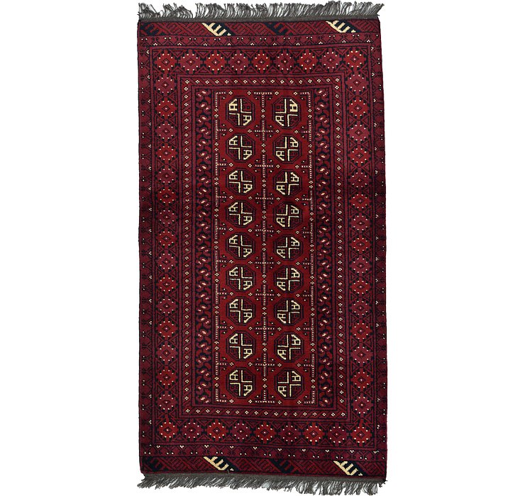 3' 4 x 6' 2 Afghan Akhche Rug