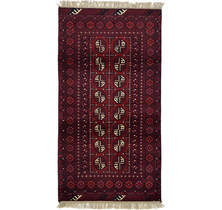 3' 3 x 6' 1 Afghan Akhche Rug