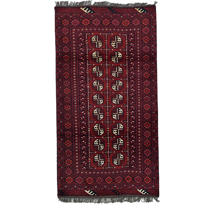 3' 3 x 6' 2 Afghan Akhche Rug
