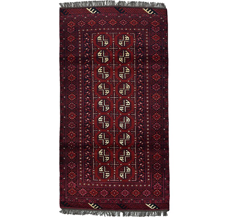 3' 4 x 6' 3 Afghan Akhche Rug
