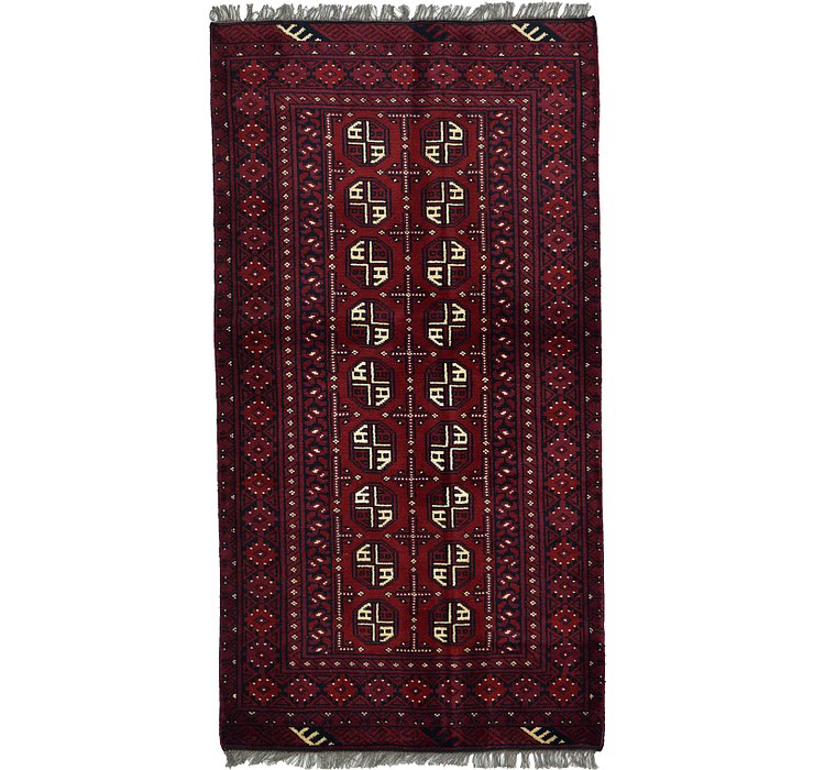 3' 4 x 6' 3 Afghan Akhche Rug
