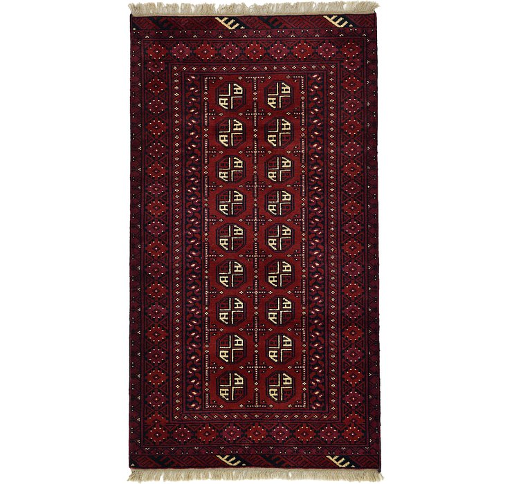 3' 4 x 6' 2 Afghan Akhche Rug