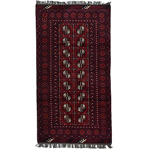 HandKnotted 3' 4 x 6' 2 Afghan Akhche Rug
