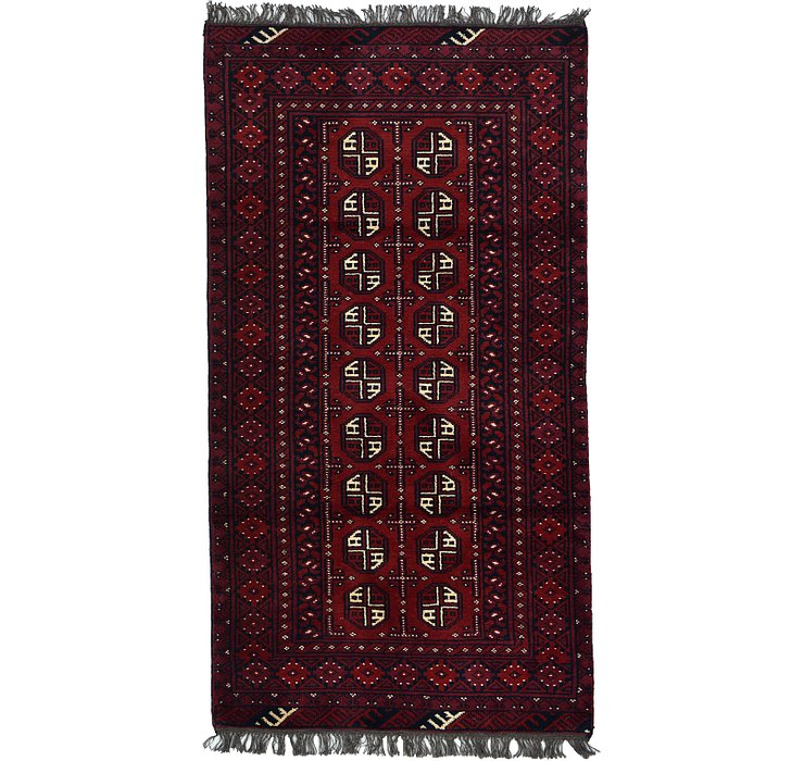 HandKnotted 3' 4 x 6' 2 Afghan Akhche Rug