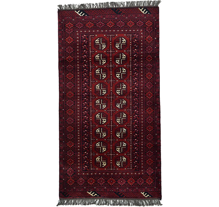 3' 3 x 6' 2 Afghan Akhche Rug