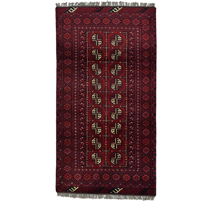 3' 4 x 6' 3 Afghan Akhche Rug
