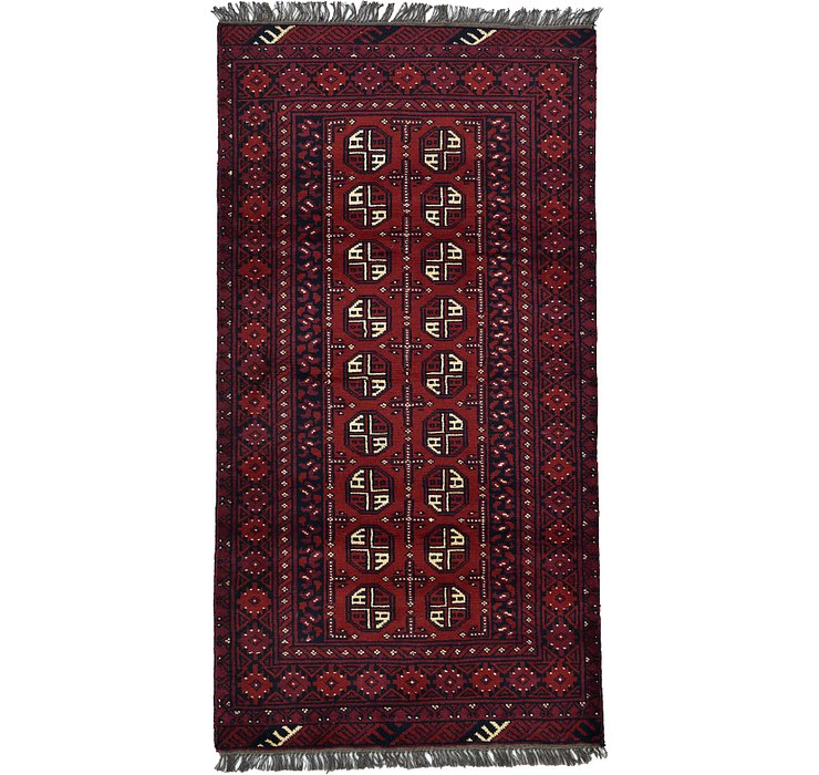 3' 4 x 6' 5 Afghan Akhche Rug