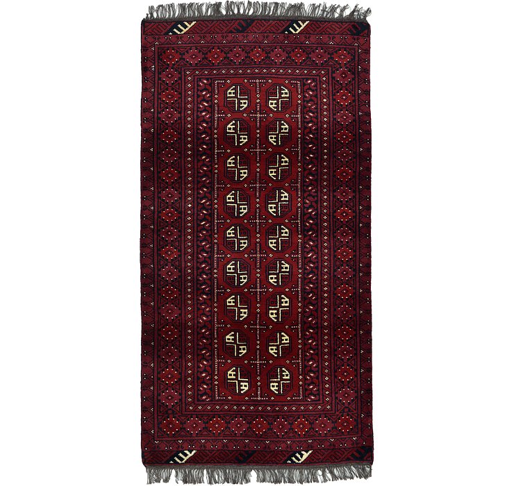 3' 4 x 6' 7 Afghan Akhche Rug