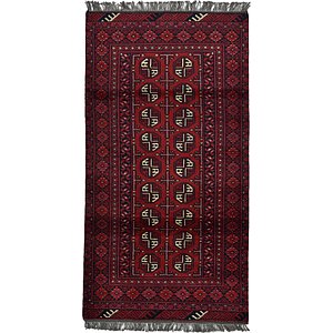 HandKnotted 3' 4 x 6' 3 Afghan Akhche Rug