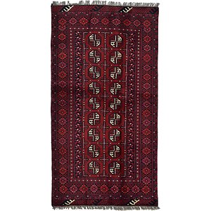 HandKnotted 3' 4 x 6' 3 Afghan Akhche Rug