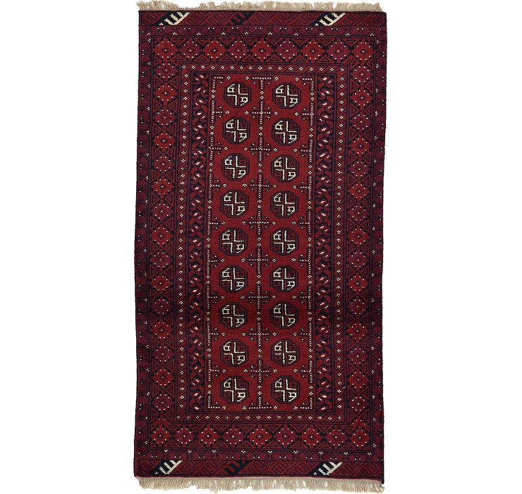 3' 3 x 6' 2 Afghan Akhche Rug