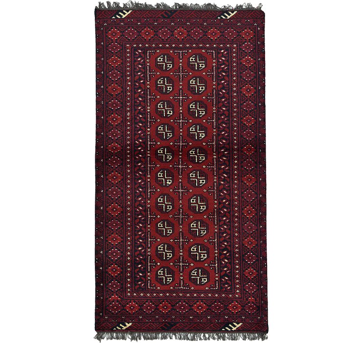 3' 4 x 6' 3 Afghan Akhche Rug