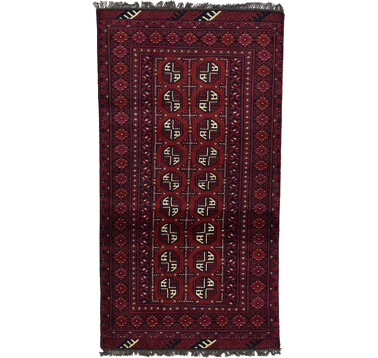 3' 4 x 6' 3 Afghan Akhche Rug