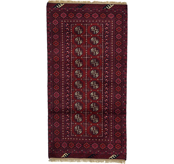 3' 3 x 6' 4 Afghan Akhche Rug