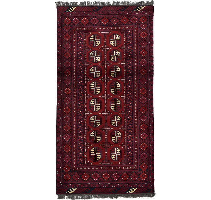 3' 4 x 6' 5 Afghan Akhche Rug