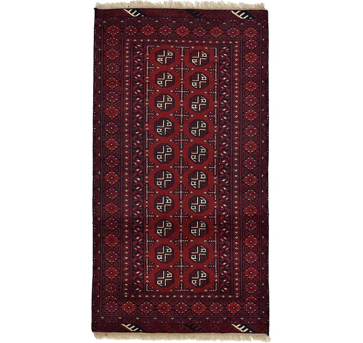 3' 4 x 6' 3 Afghan Akhche Rug