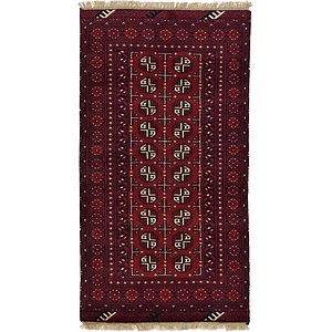HandKnotted 3' 3 x 6' 1 Afghan Akhche Rug