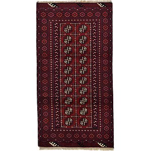 HandKnotted 3' 4 x 6' 3 Afghan Akhche Rug