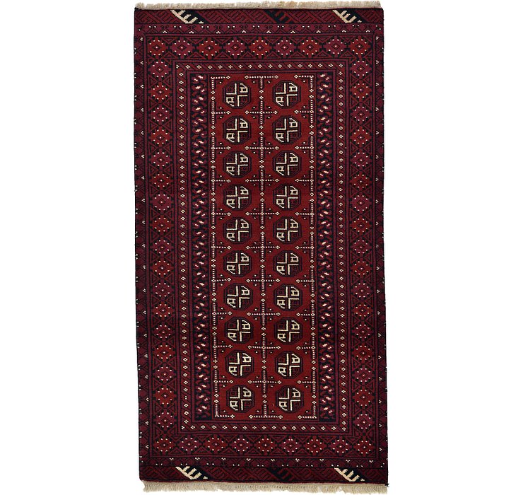 HandKnotted 3' 4 x 6' 3 Afghan Akhche Rug