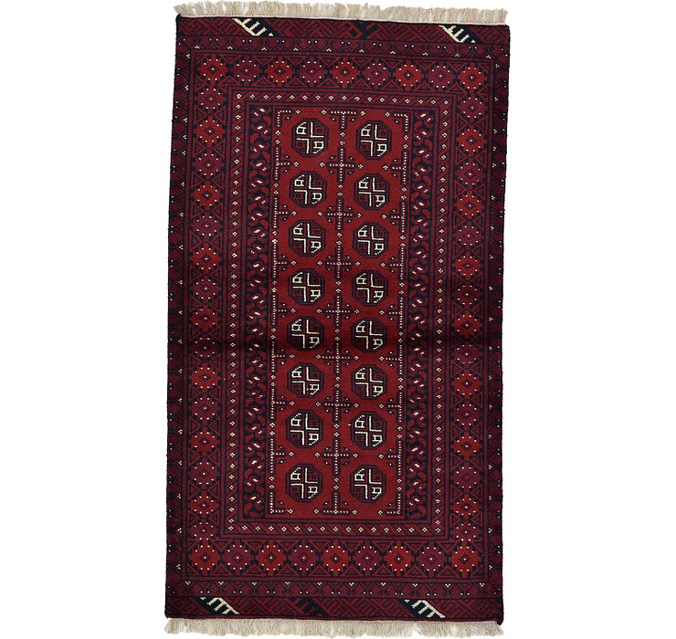 3' 4 x 6' Afghan Akhche Rug