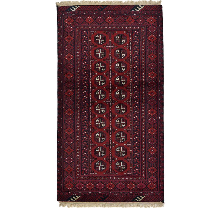 3' 4 x 6' 3 Afghan Akhche Rug