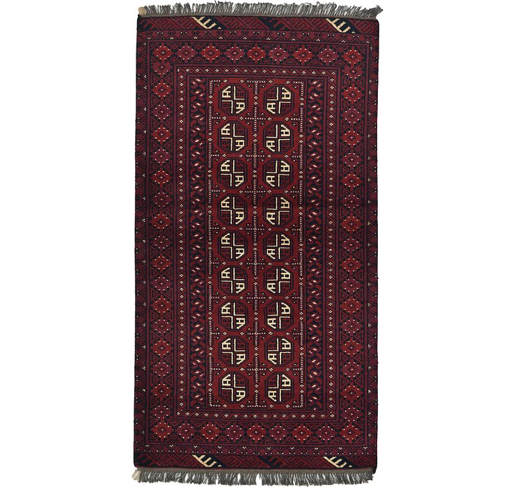 3' 4 x 6' 3 Afghan Akhche Rug