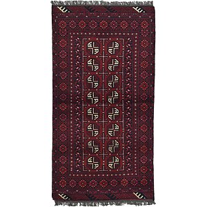 HandKnotted 3' 3 x 6' 2 Afghan Akhche Rug