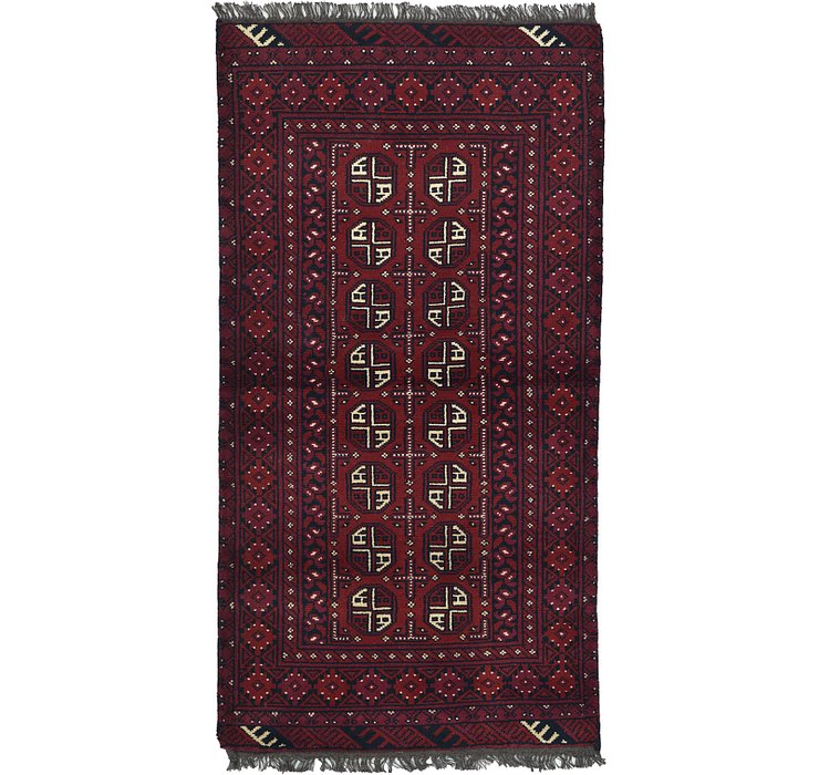 3' 3 x 6' 2 Afghan Akhche Rug