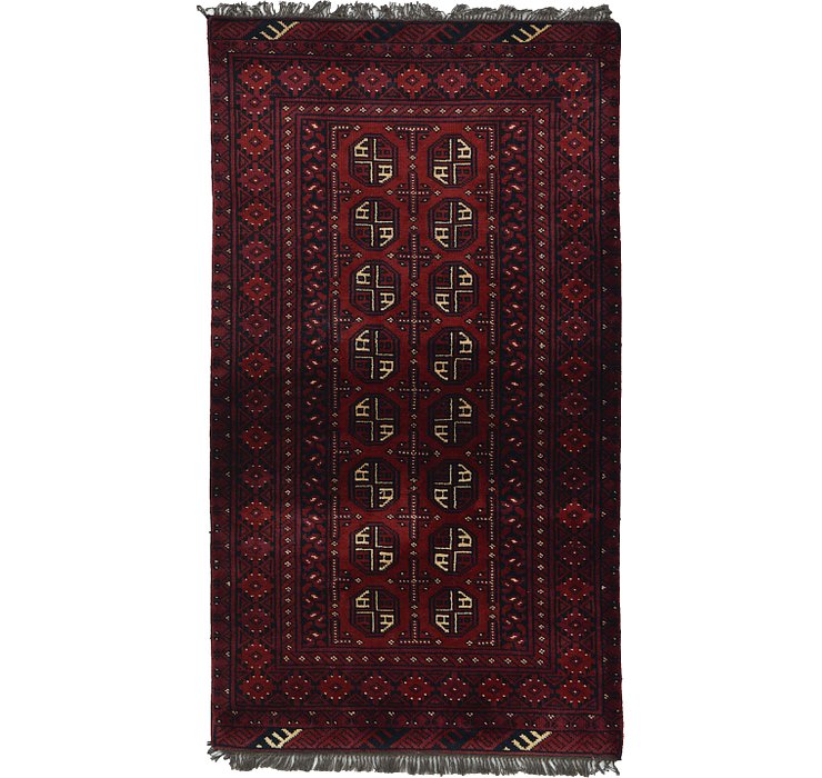 3' 3 x 5' 10 Afghan Akhche Rug