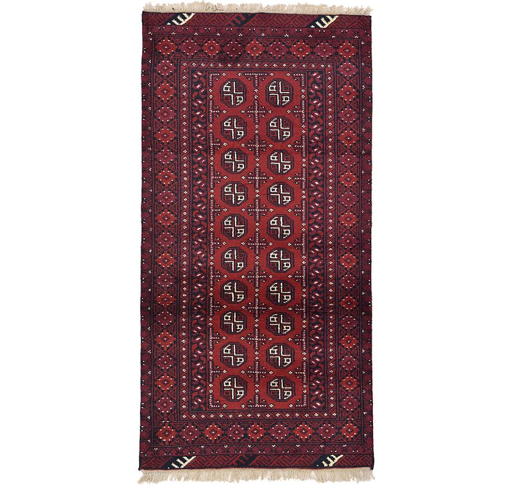 3' 2 x 6' 3 Afghan Akhche Rug