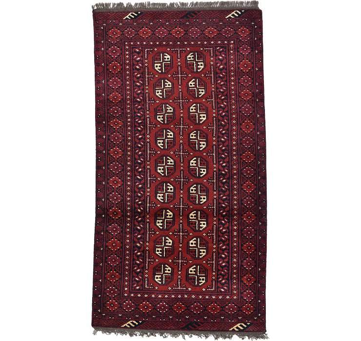3' 4 x 6' 4 Afghan Akhche Rug