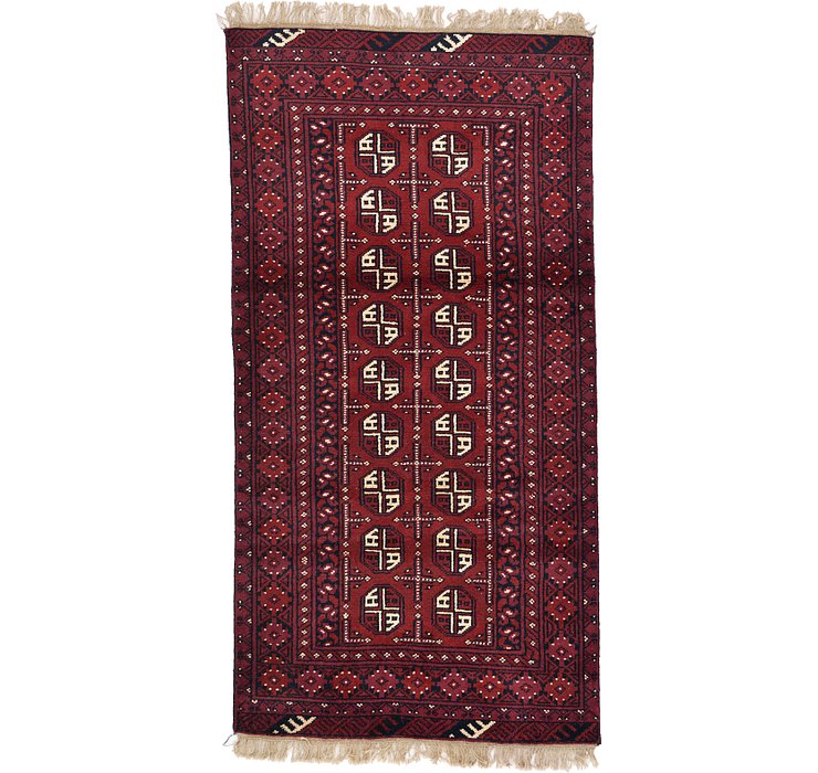 3' 3 x 6' 4 Afghan Akhche Rug