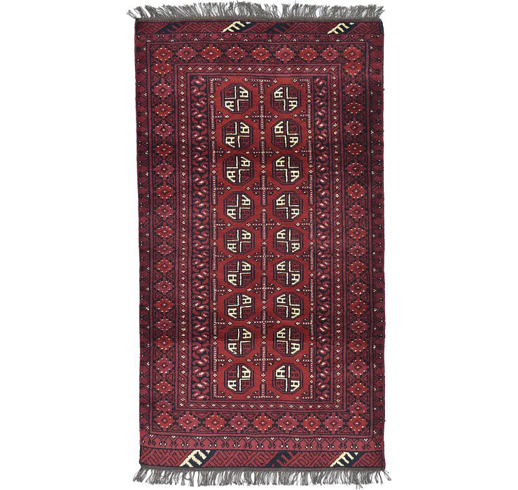 3' 4 x 6' 2 Afghan Akhche Runner Rug