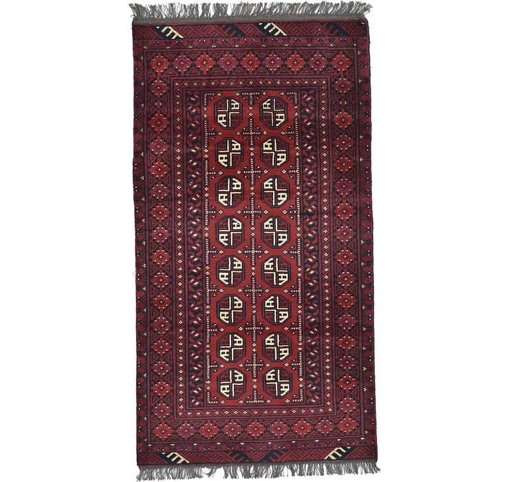 3' 4 x 6' 2 Afghan Akhche Rug
