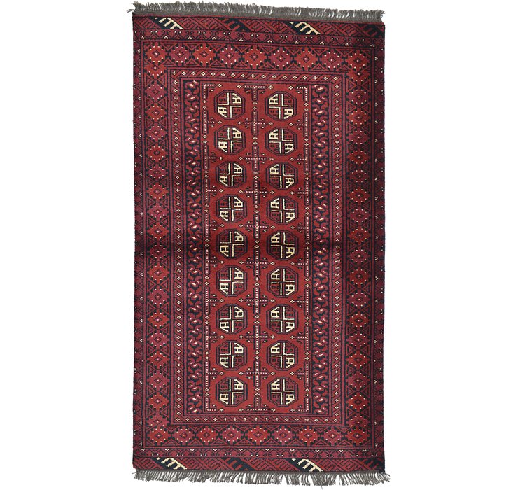 HandKnotted 3' 4 x 6' Afghan Akhche Rug