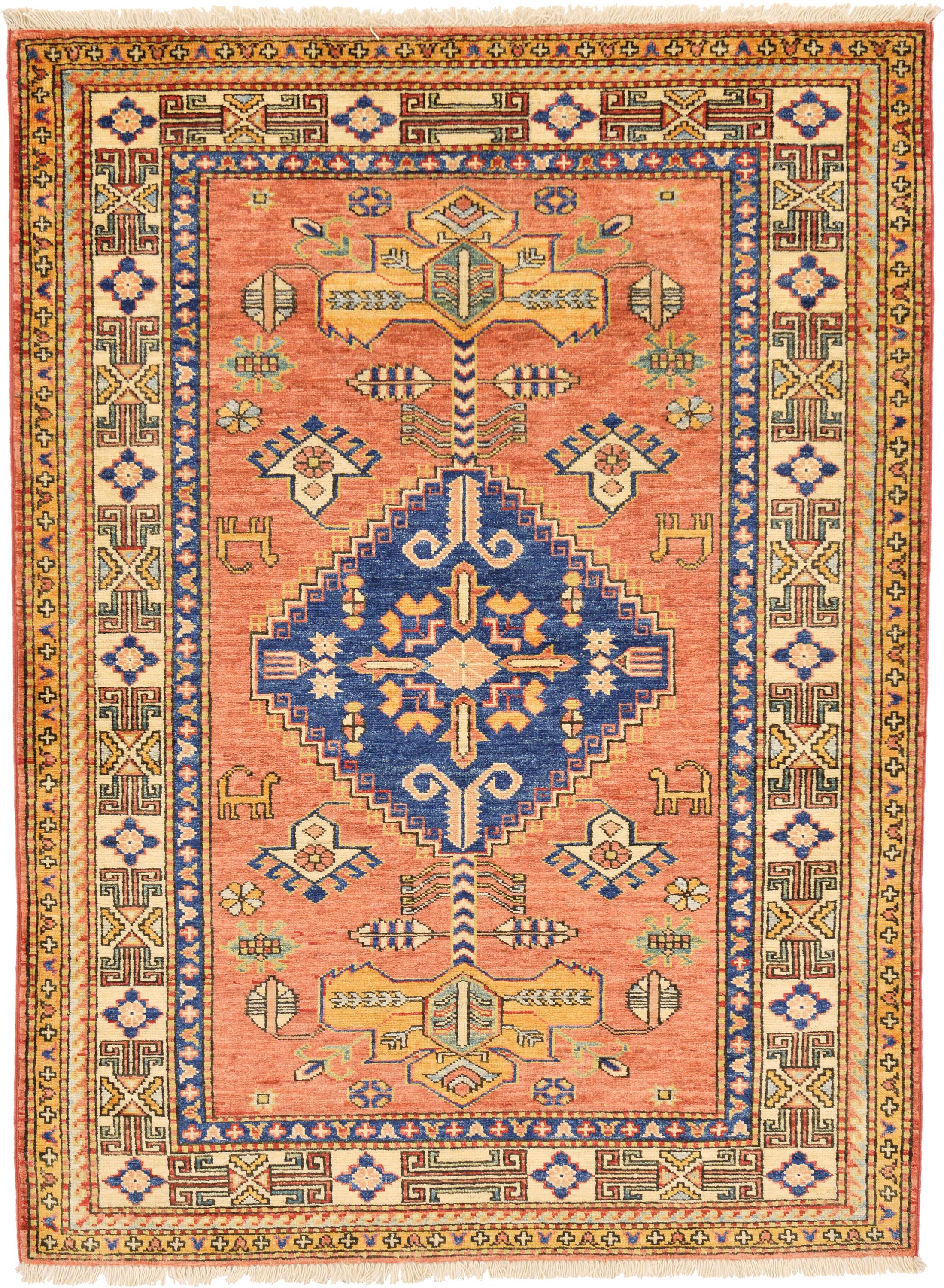 Salmon 3' 10 x 5' 2 Kazak Oriental Rug eSaleRugs