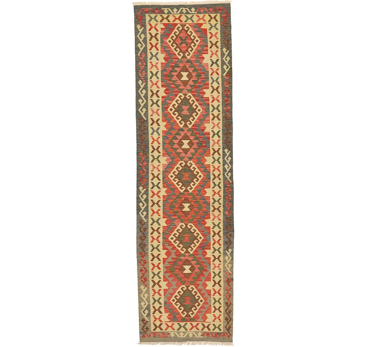 2' 10 x 9' 6 Kilim Maymana Runner Rug