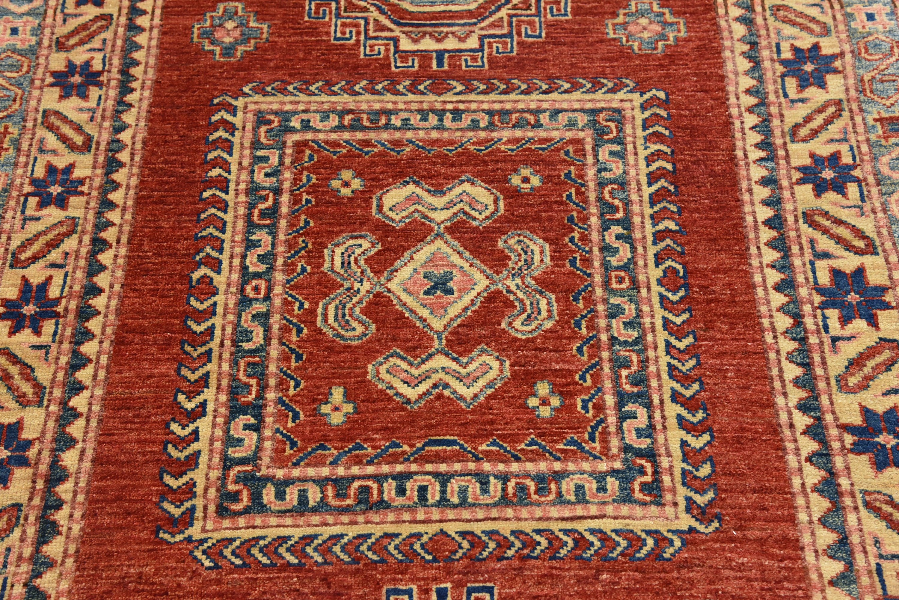Red 3' 3 x 5' Kazak Oriental Rug Area Rugs eSaleRugs