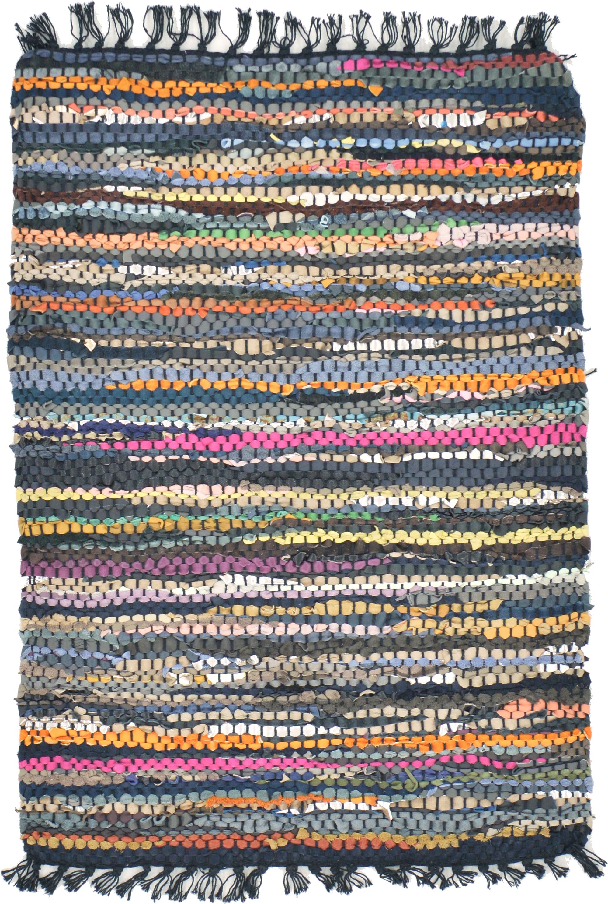 Black 2' x 3' Kilim Dhurrie Rug eSaleRugs